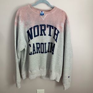 Vintage North Carolina sweatshirt dip dyed